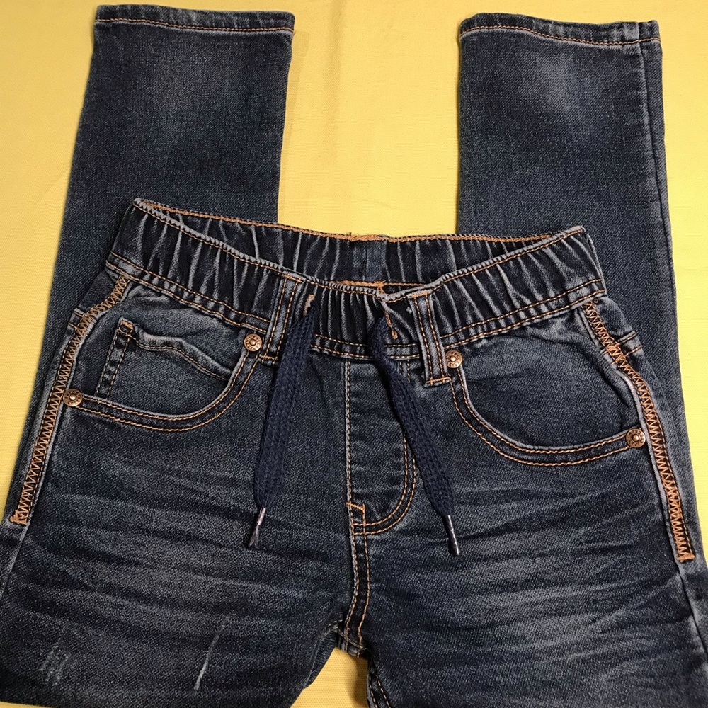 FALLS CREEK Boys Size(4 -5)Skinny Denim Blue Jeans - Picture 4 of 5